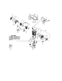 Cylinder / Shield / Crankshaft Diagram and Parts List for 358351810  Craftsman Chainsaw