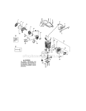 Shield / Cylinder / Crankshaft Diagram and Parts List for 358351901  Craftsman Chainsaw