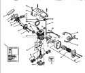 Cylinder Diagram and Parts List for 358352160  Craftsman Chainsaw