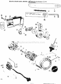 Flywheel Assembly Diagram and Parts List for 358352320  Craftsman Chainsaw