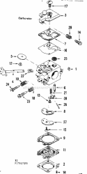 Carburetor Diagram and Parts List for 358352320  Craftsman Chainsaw