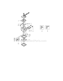 Carburetor Diagram and Parts List for 358352800  Craftsman Chainsaw