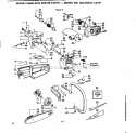 Engine & Bar Assembly Diagram and Parts List for 358353631  Craftsman Chainsaw