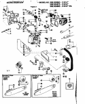 Engine & Bar Assembly Diagram and Parts List for 358353662  Craftsman Chainsaw