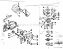 Carburetor Assembly Diagram and Parts List for 358354871  Craftsman Chainsaw
