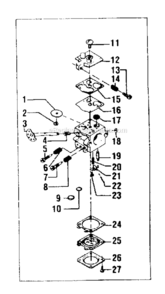 Carburetor_Assembly_For_Part_No_35181 Diagram and Parts List for 358355051  Craftsman Chainsaw