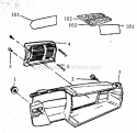 Decals And Muffler Shield Diagram and Parts List for 358355071  Craftsman Chainsaw