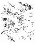 Handle / Chain Diagram and Parts List for 358355140  Craftsman Chainsaw