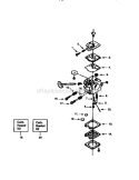 Carburetor Assembly Diagram and Parts List for 358356230  Craftsman Chainsaw