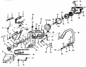 Main Frame Diagram and Parts List for 358356240  Craftsman Chainsaw