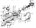 Main Frame Diagram and Parts List for 358356242  Craftsman Chainsaw