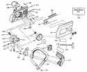 Handle Assembly Diagram and Parts List for 358356280  Craftsman Chainsaw