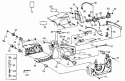 Main Frame Diagram and Parts List for 358356330  Craftsman Chainsaw