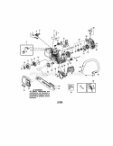 Chassis / Chain / Bar Diagram and Parts List for 358360361  Craftsman Chainsaw