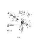 Ignition / Muffler Diagram and Parts List for 358360381  Craftsman Chainsaw