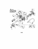Chassis / Bar / Handle Diagram and Parts List for 358360800  Craftsman Chainsaw