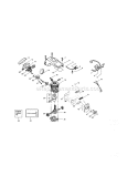 Cylinder / Shield / Carburetor Diagram and Parts List for 358360830  Craftsman Chainsaw
