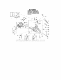 Rear Tank / Handle Diagram and Parts List for 358362181  Craftsman Chainsaw