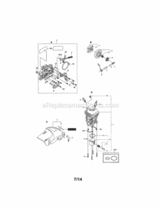 Page A Diagram and Parts List for 358382000  Craftsman Chainsaw