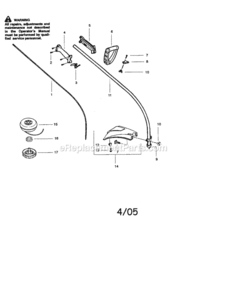 Page A Diagram and Parts List for 358742450  Craftsman Trimmer