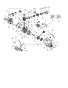 Page B Diagram and Parts List for 358742450  Craftsman Trimmer
