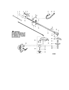 Page A Diagram and Parts List for 358744380  Craftsman Trimmer