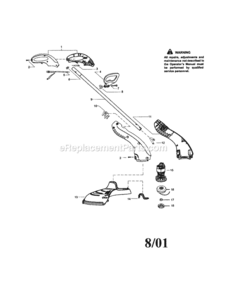 Page A Diagram and Parts List for 358745140  Craftsman Trimmer