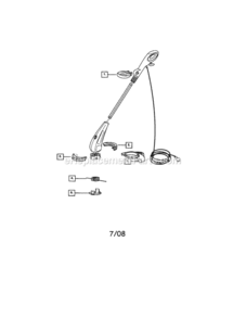 Page A Diagram and Parts List for 358745460  Craftsman Trimmer