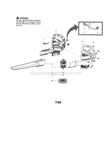 Page A Diagram and Parts List for 358748200  Craftsman Leaf Blower / Vacuum