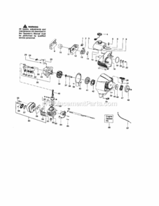 Page B Diagram and Parts List for 358791060  Craftsman Trimmer