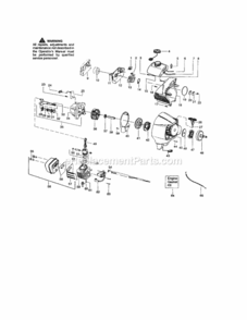 Page B Diagram and Parts List for 358791072  Craftsman Trimmer