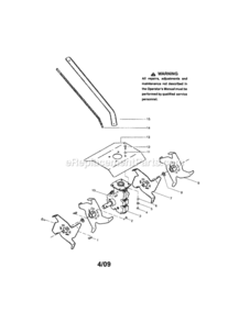 Page A Diagram and Parts List for 358792410  Craftsman Cultivator