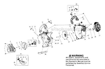 Page A Diagram and Parts List for 358794773  Craftsman Leaf Blower / Vacuum