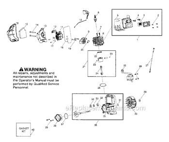 Page B Diagram and Parts List for 358794773  Craftsman Leaf Blower / Vacuum