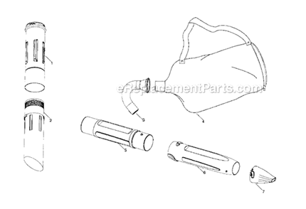 Page C Diagram and Parts List for 358794773  Craftsman Leaf Blower / Vacuum
