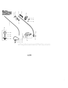 Page A Diagram and Parts List for 358795300  Craftsman Trimmer