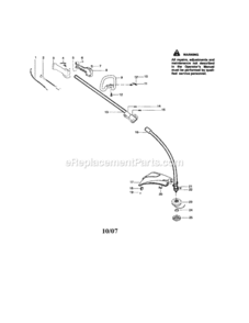 Page A Diagram and Parts List for 358795501  Craftsman Trimmer