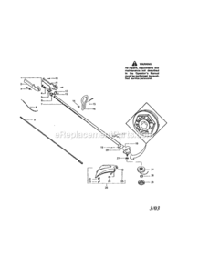 Page A Diagram and Parts List for 358795570  Craftsman Trimmer