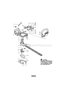 Page A Diagram and Parts List for 358795721  Craftsman Hedge Trimmer
