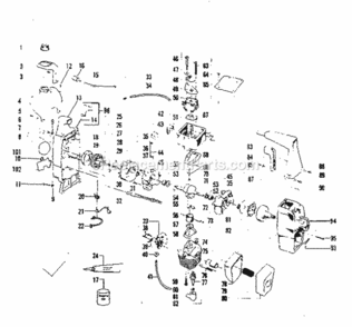 Page B Diagram and Parts List for 358796180  Craftsman Tiller