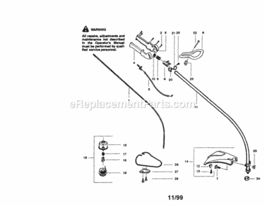 Page A Diagram and Parts List for 358796190  Craftsman Trimmer