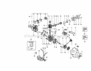 Page B Diagram and Parts List for 358796190  Craftsman Trimmer