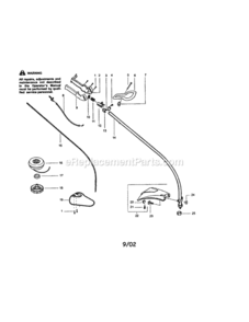 Page A Diagram and Parts List for 358796270  Craftsman Trimmer
