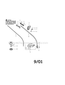 Page A Diagram and Parts List for 358796280  Craftsman Trimmer