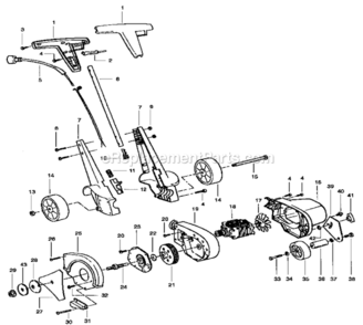 Page A Diagram and Parts List for 358796480  Craftsman Edger