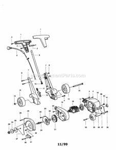 Page A Diagram and Parts List for 358796481  Craftsman Edger