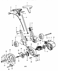 Page A Diagram and Parts List for 358796490  Craftsman Edger