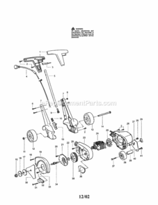Page A Diagram and Parts List for 358796520  Craftsman Edger
