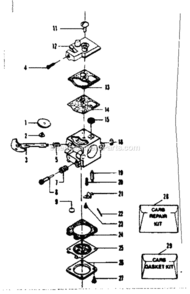Page B Diagram and Parts List for 358796990  Craftsman Leaf Blower / Vacuum