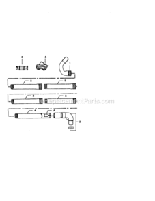 Page E Diagram and Parts List for 358797020  Craftsman Leaf Blower / Vacuum